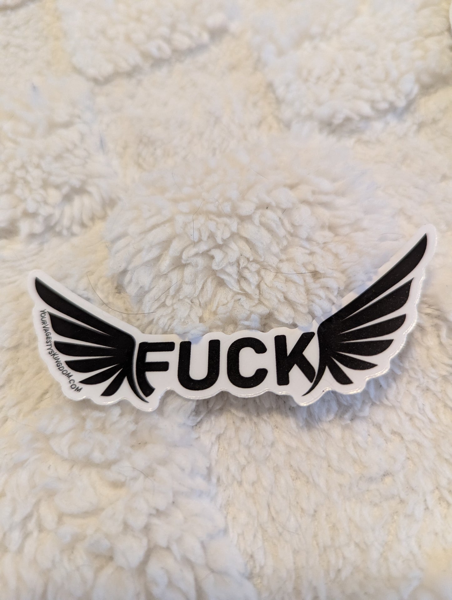 Flying Fuck Sticker 3" Permanent Vinyl Sticker