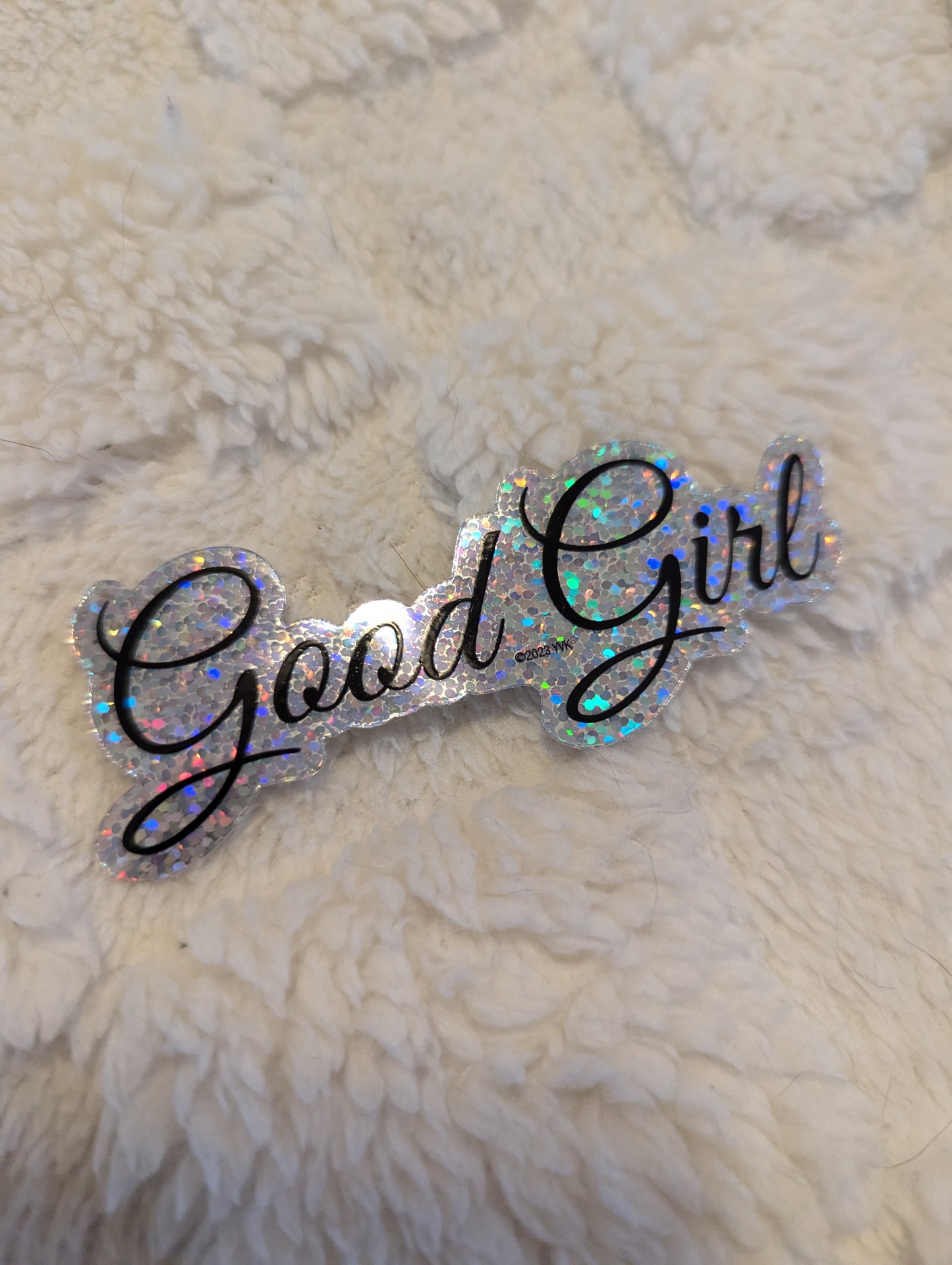 Good Girl Holographic Glitter Sticker