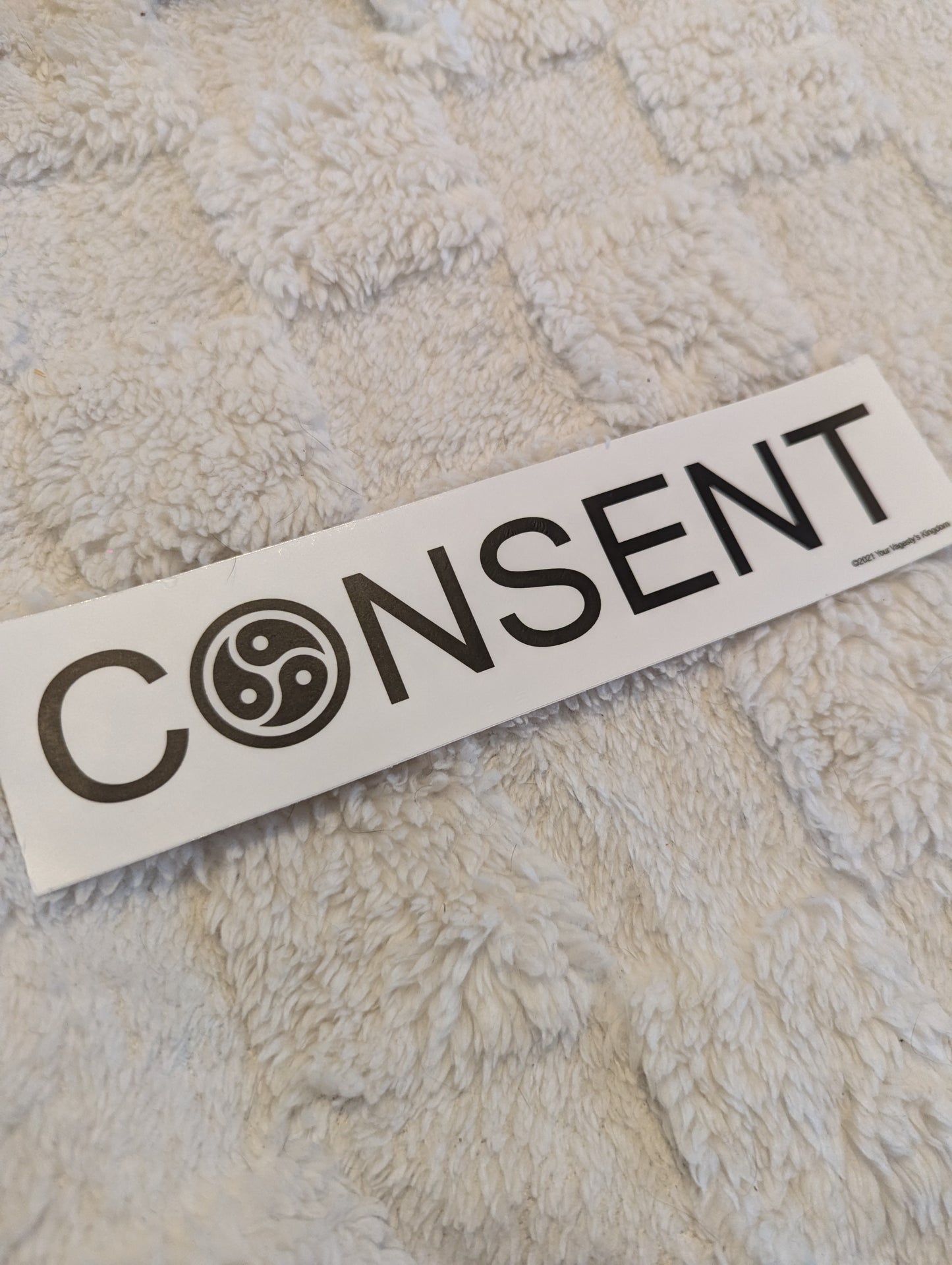 Consent BDSM Sticker Bumper Sticker 7.5"