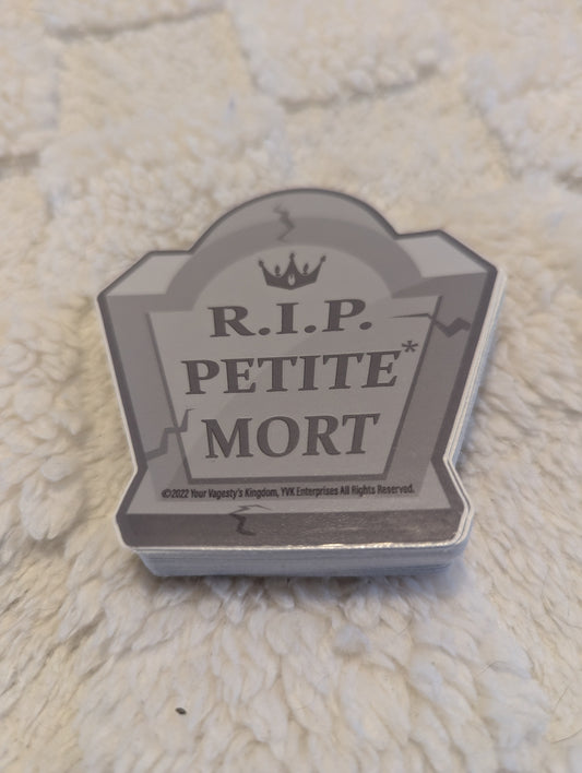 RIP Petite Mort Headstone Sticker